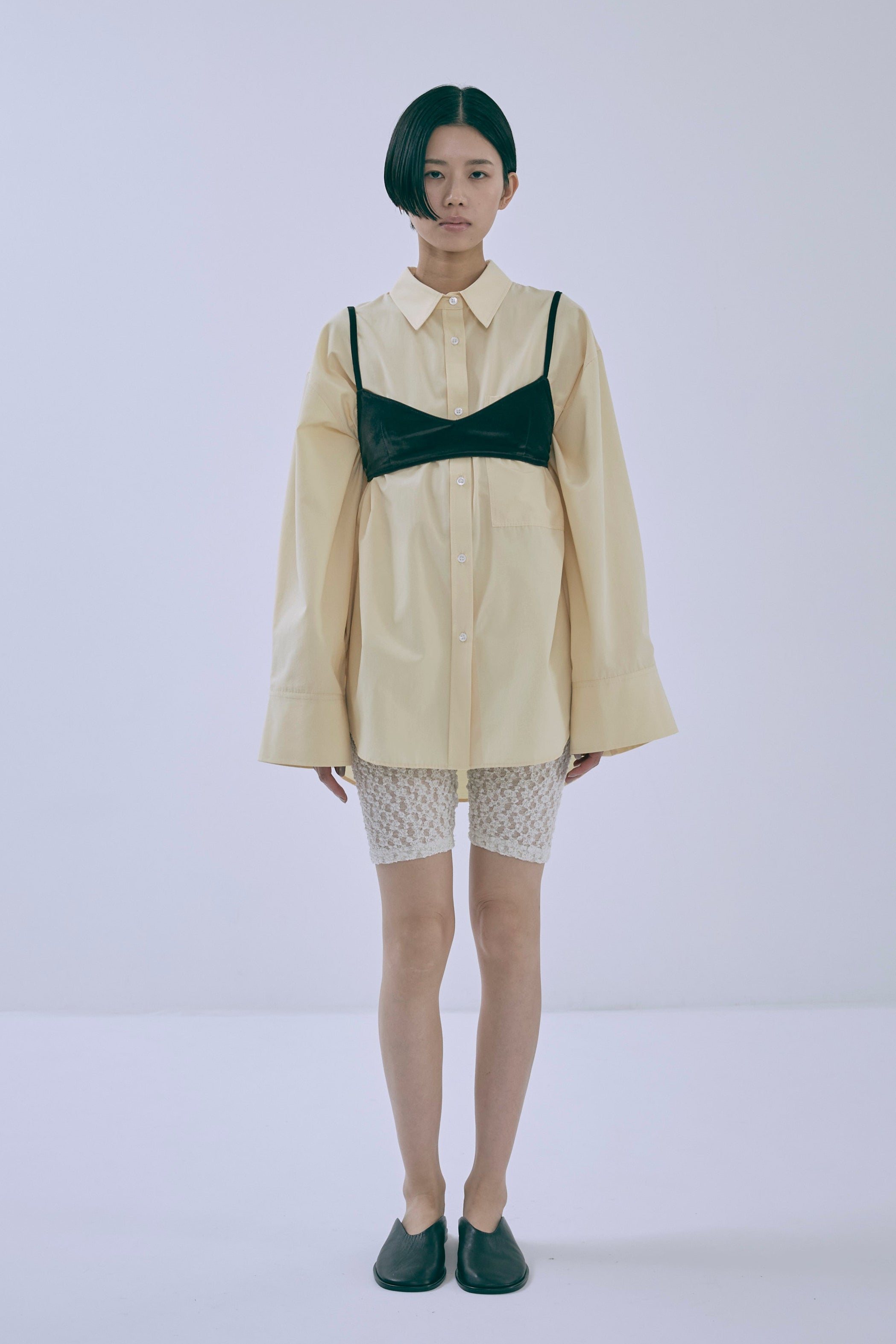 着用カラー:アイボリー　モデル身長:170cm