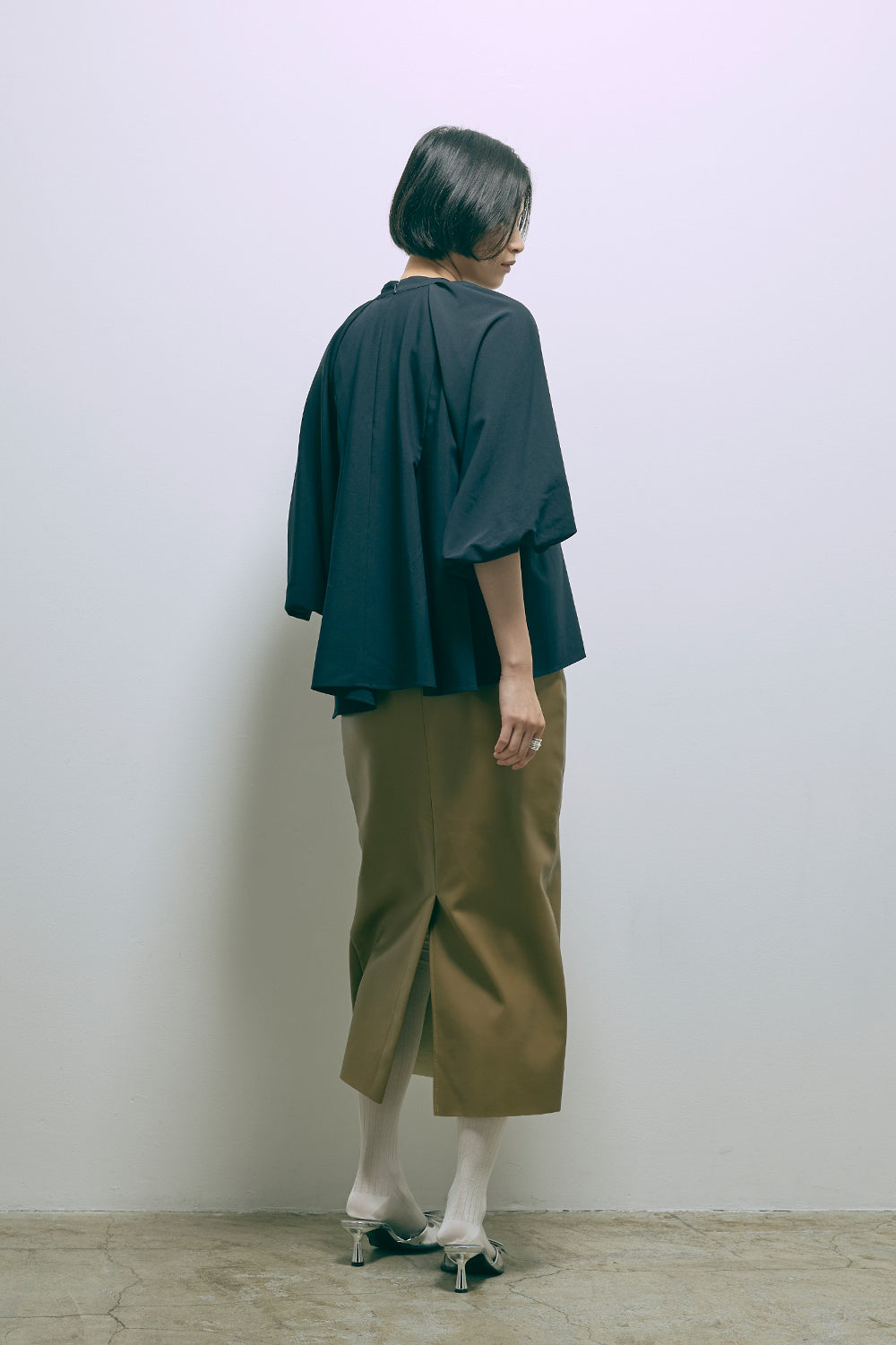 Flared Balloon Sleeve Blouse