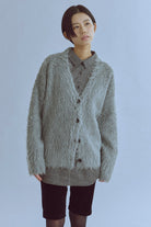 Brashed Shaggy Cardigan