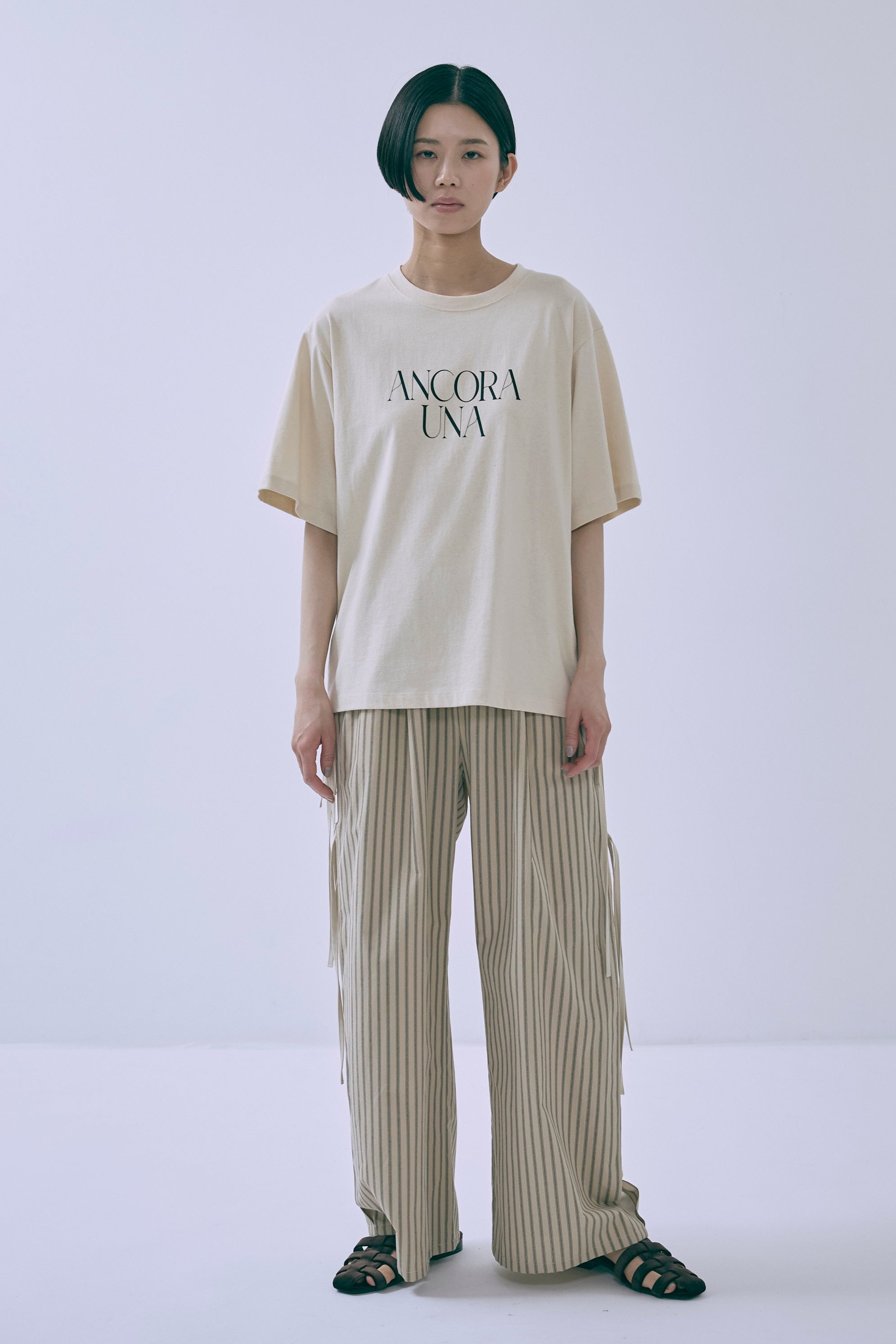 ストライプパンツ レディース Side Ribbon Stripe Pants | EN NEUME