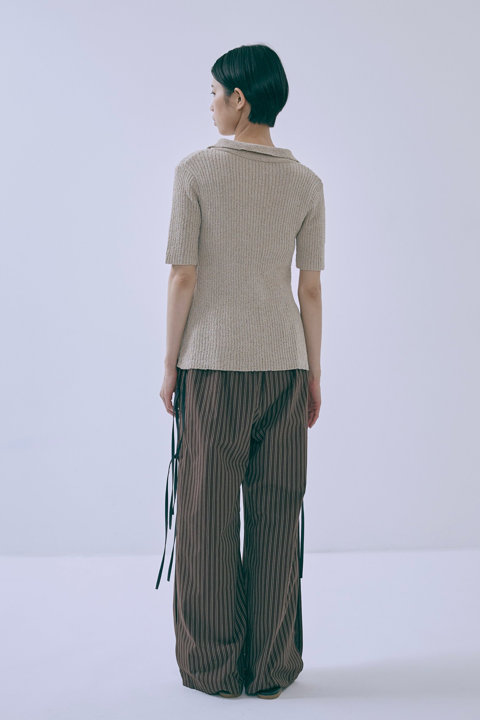 ストライプパンツ レディース Side Ribbon Stripe Pants | EN NEUME