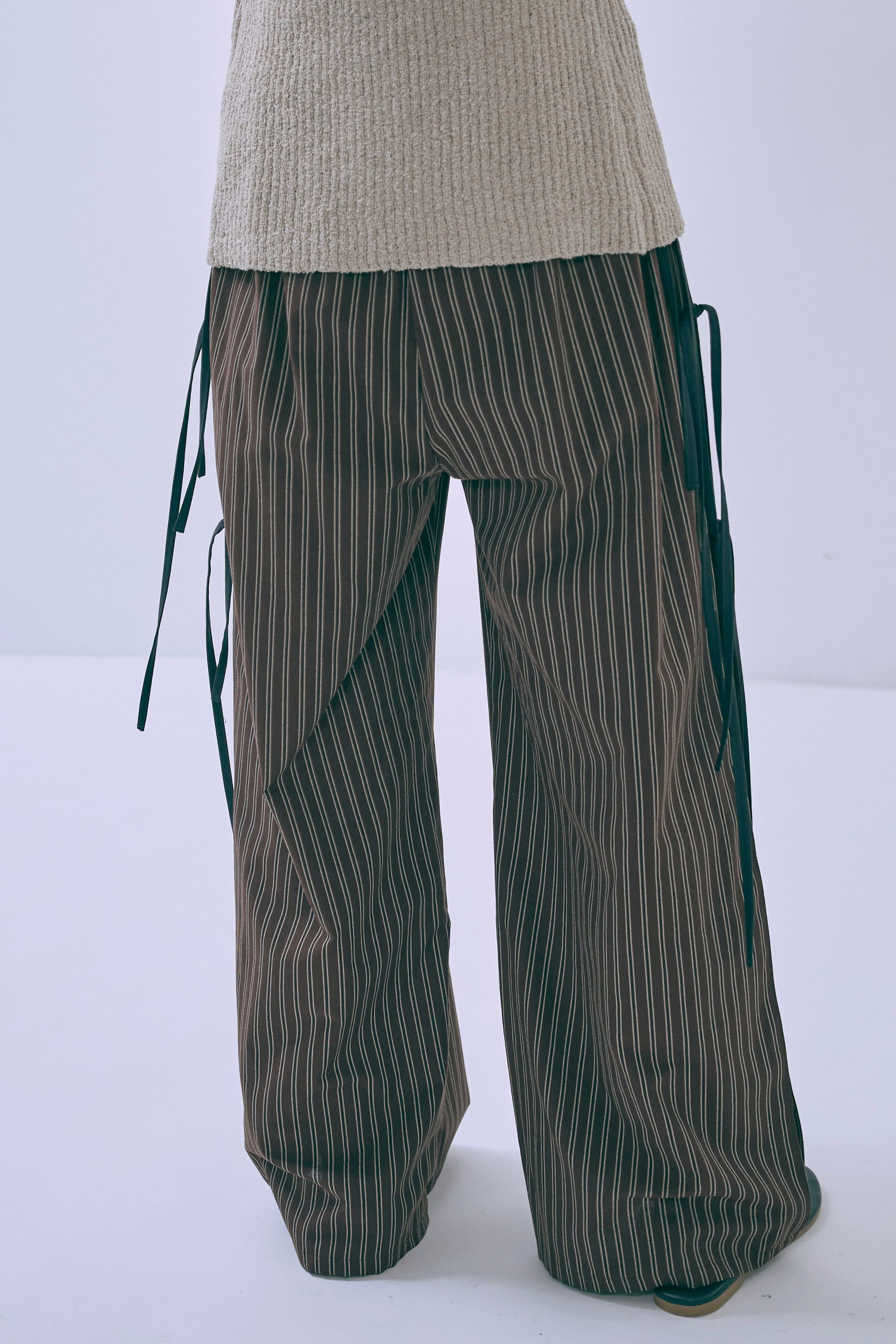 ストライプパンツ レディース Side Ribbon Stripe Pants | EN NEUME