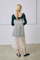 2Way Sheer Crinkled Skirt Dress