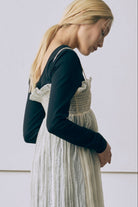2Way Sheer Crinkled Skirt Dress