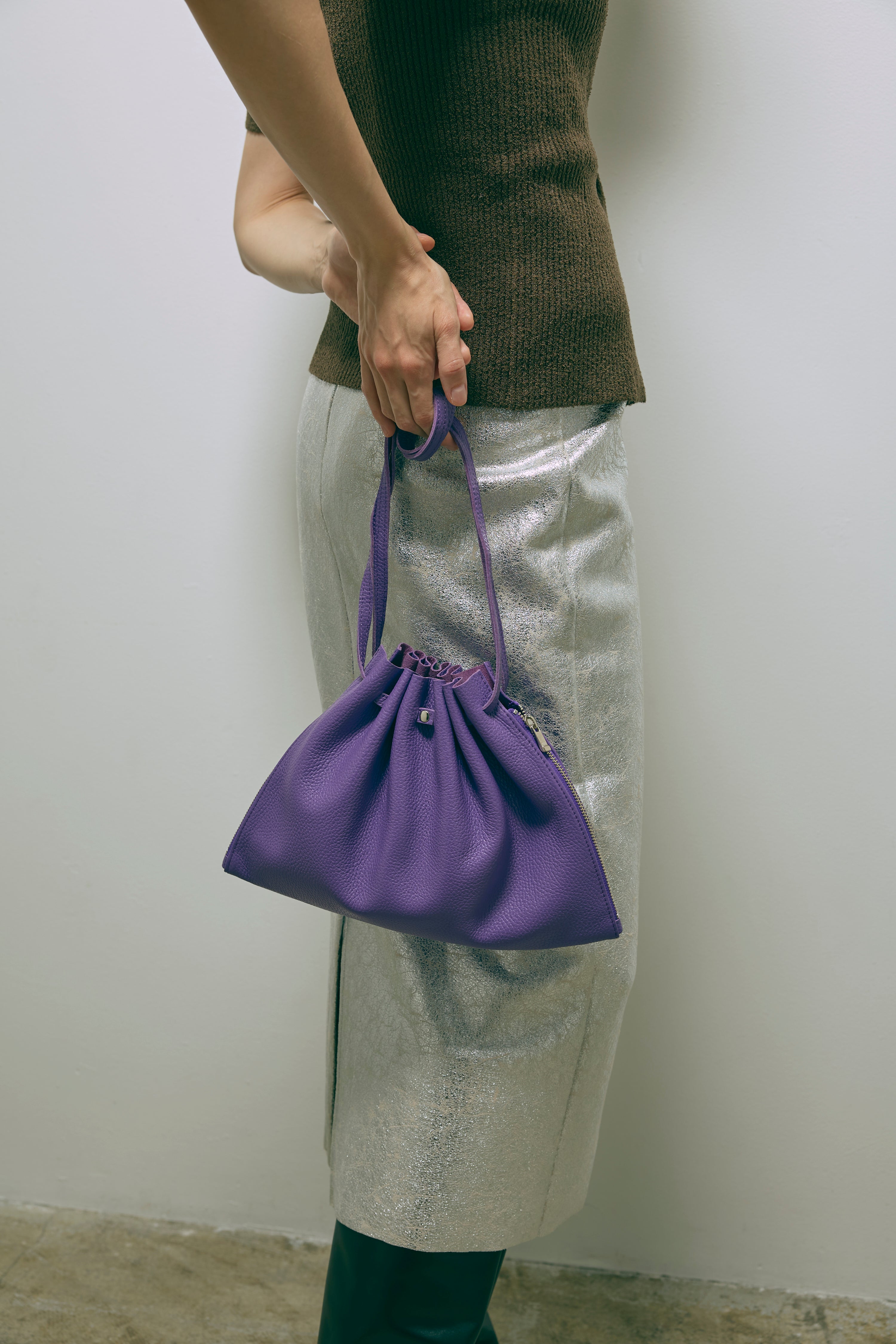 Lether Gather Bag