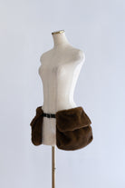 Faux Fur Pocket Belt ブラウン
