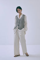 Melange Knit Gilet オフホワイト