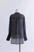 Long Cuff Sheer Blouse