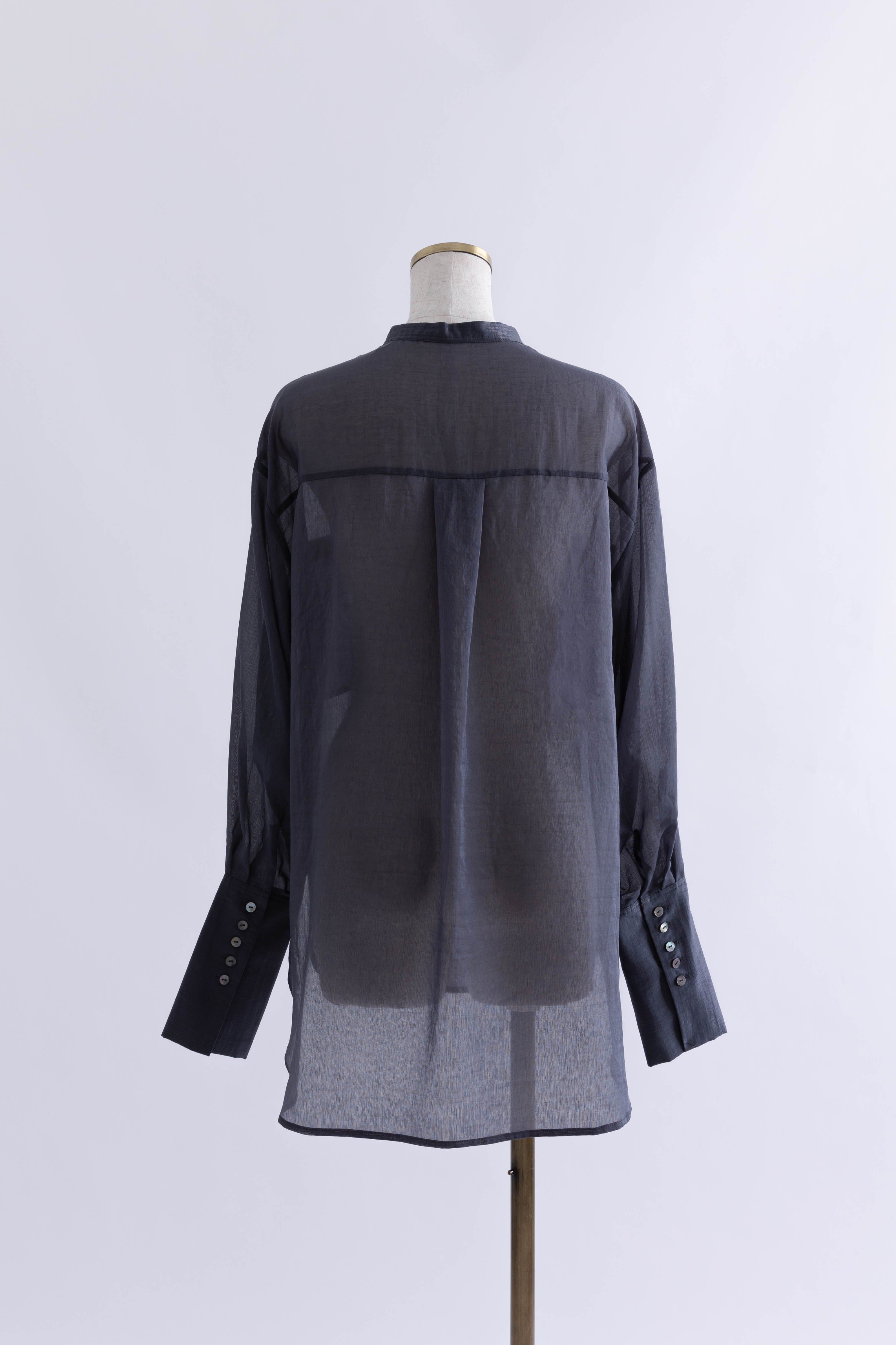 Long Cuff Sheer Blouse
