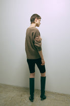 Vneck Fox Over Knit