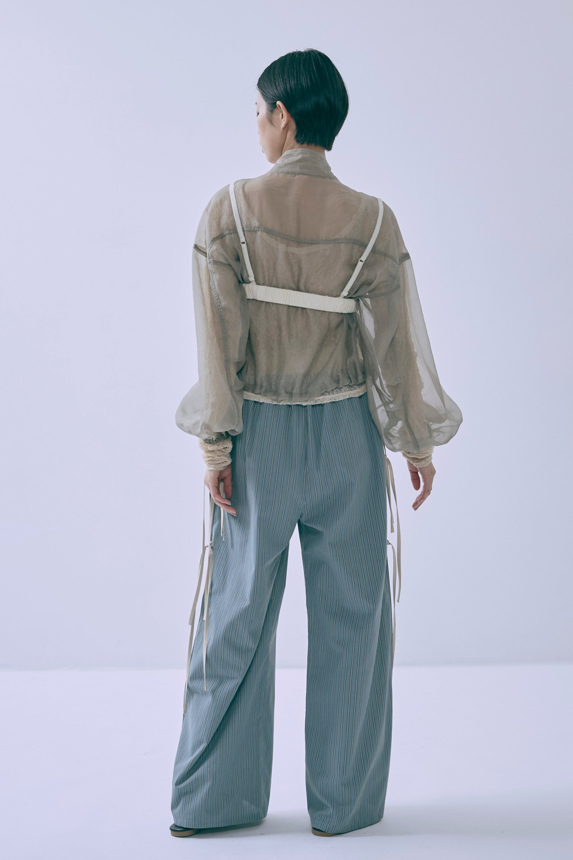 ストライプパンツ レディース Side Ribbon Stripe Pants | EN NEUME