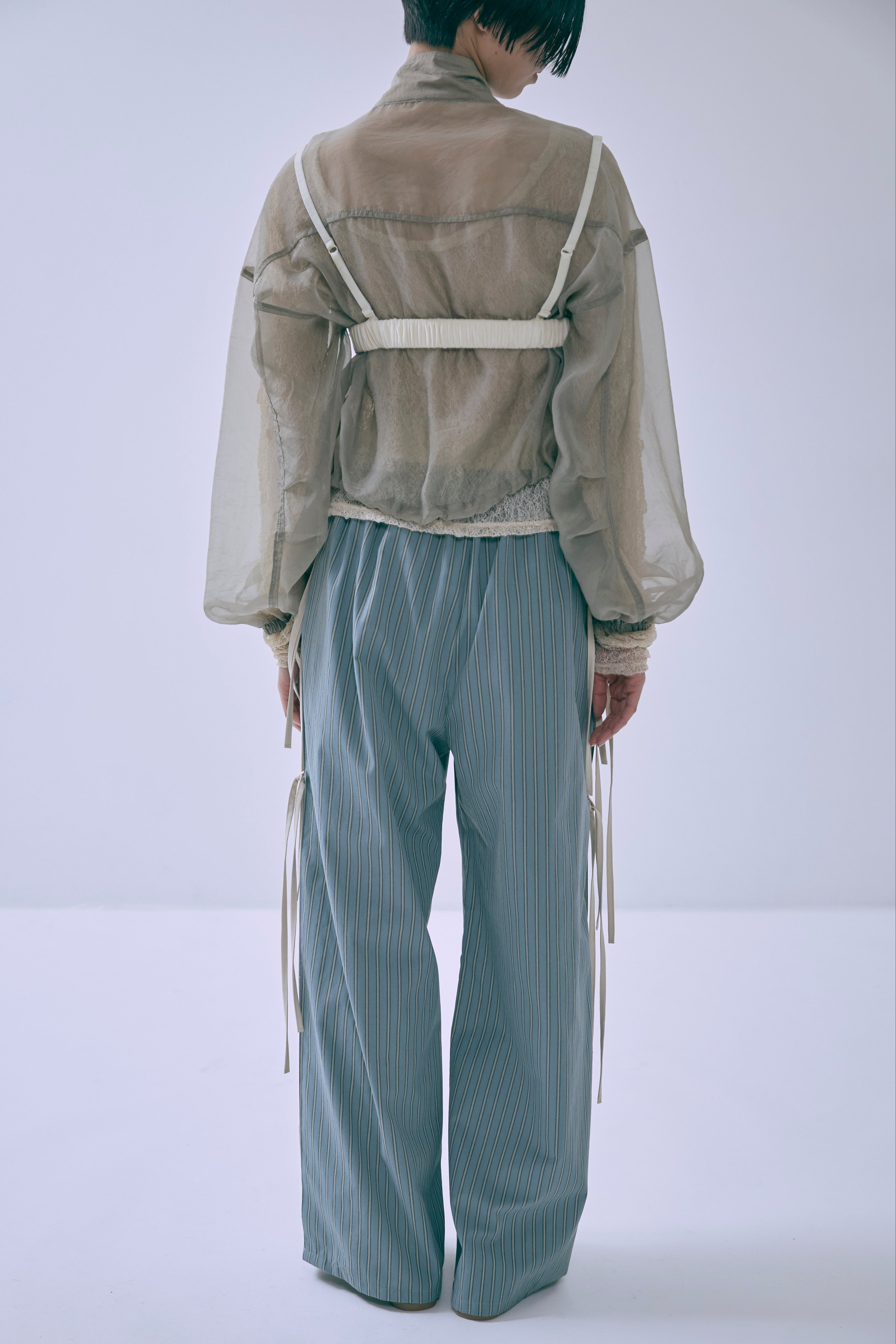 ストライプパンツ レディース Side Ribbon Stripe Pants | EN NEUME