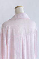 Sheer Stripe Big Shirts ピンク