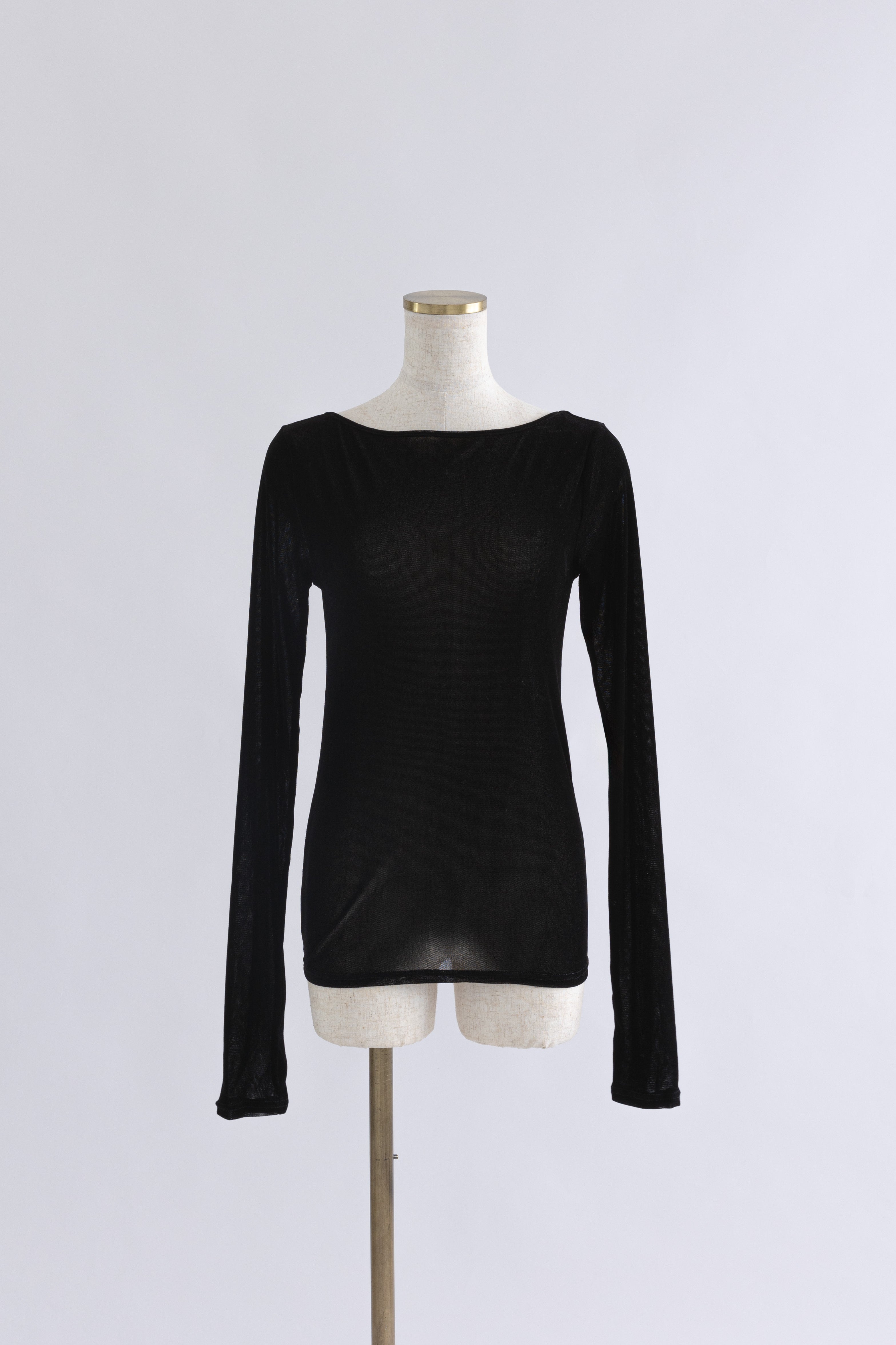 Flocked Tulle Back Open Top