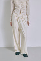 Side Lace Velour Easy Pants