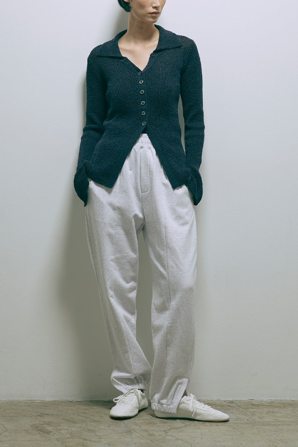 【Set Up】Slit Sweat Pants