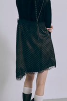 Polka Dot Satin Lace Cami Dress