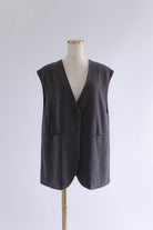 【Set Up】Faux Suede Gilet