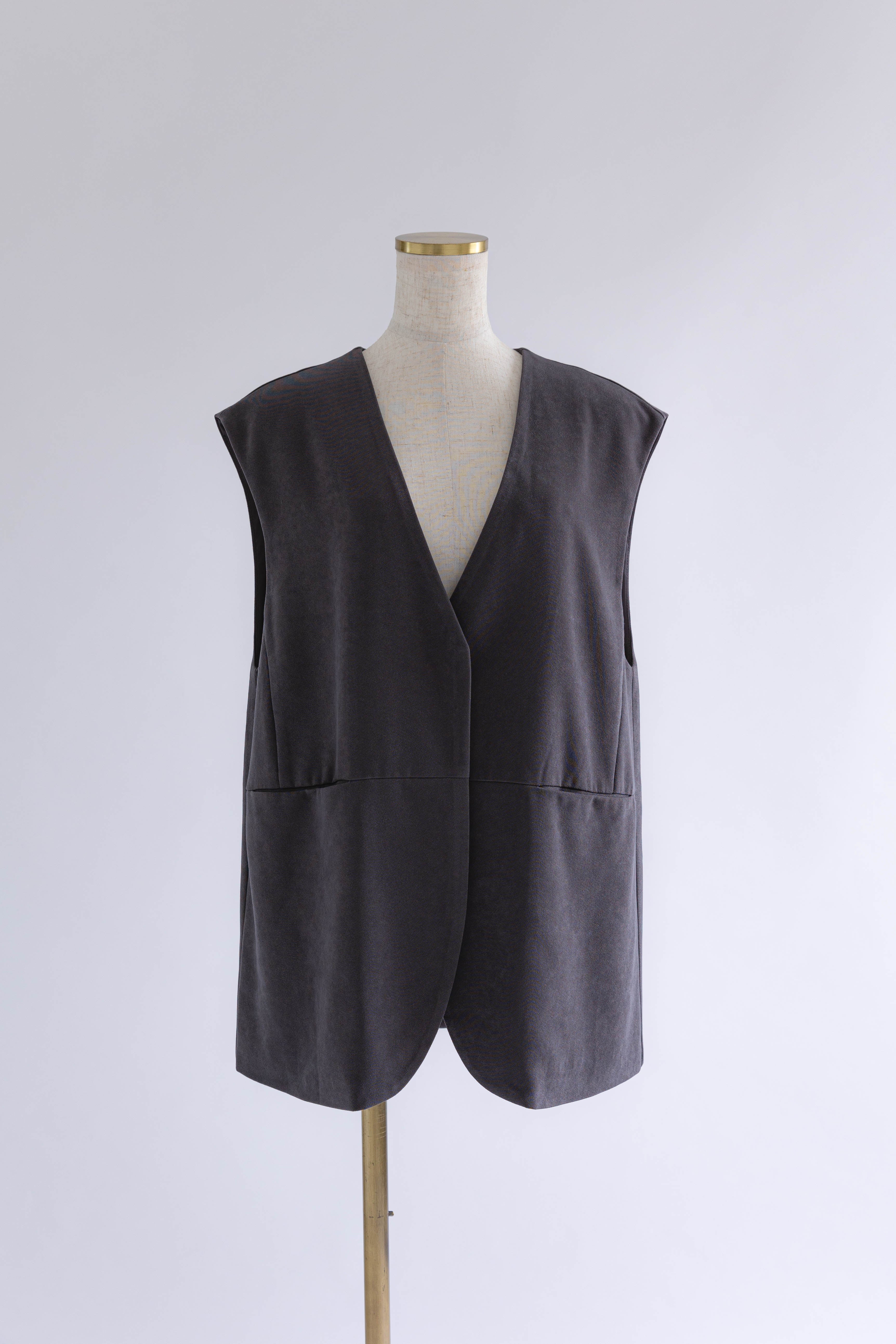 【Set Up】Faux Suede Gilet