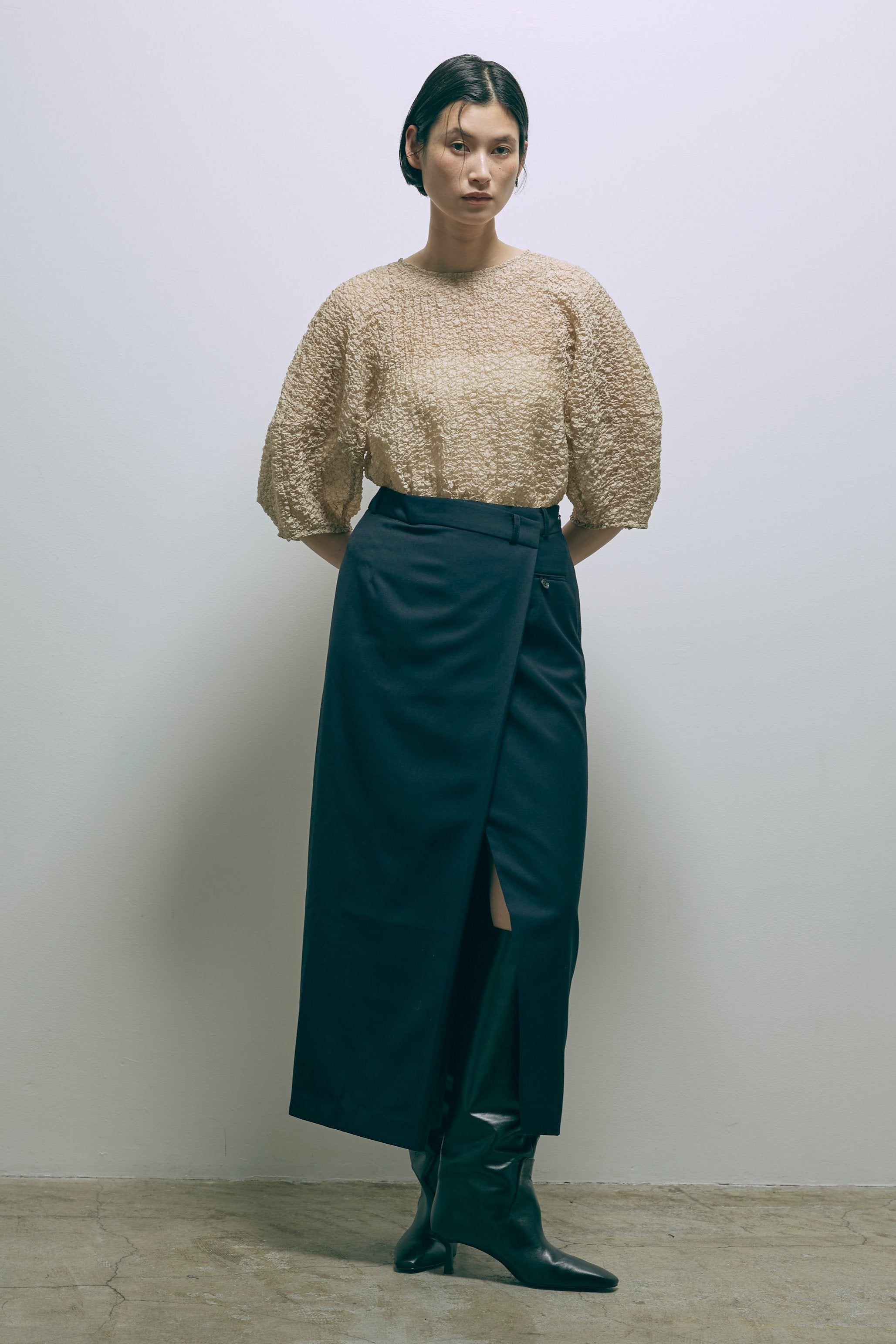 着用カラー:ベージュ　モデル身長:170cm