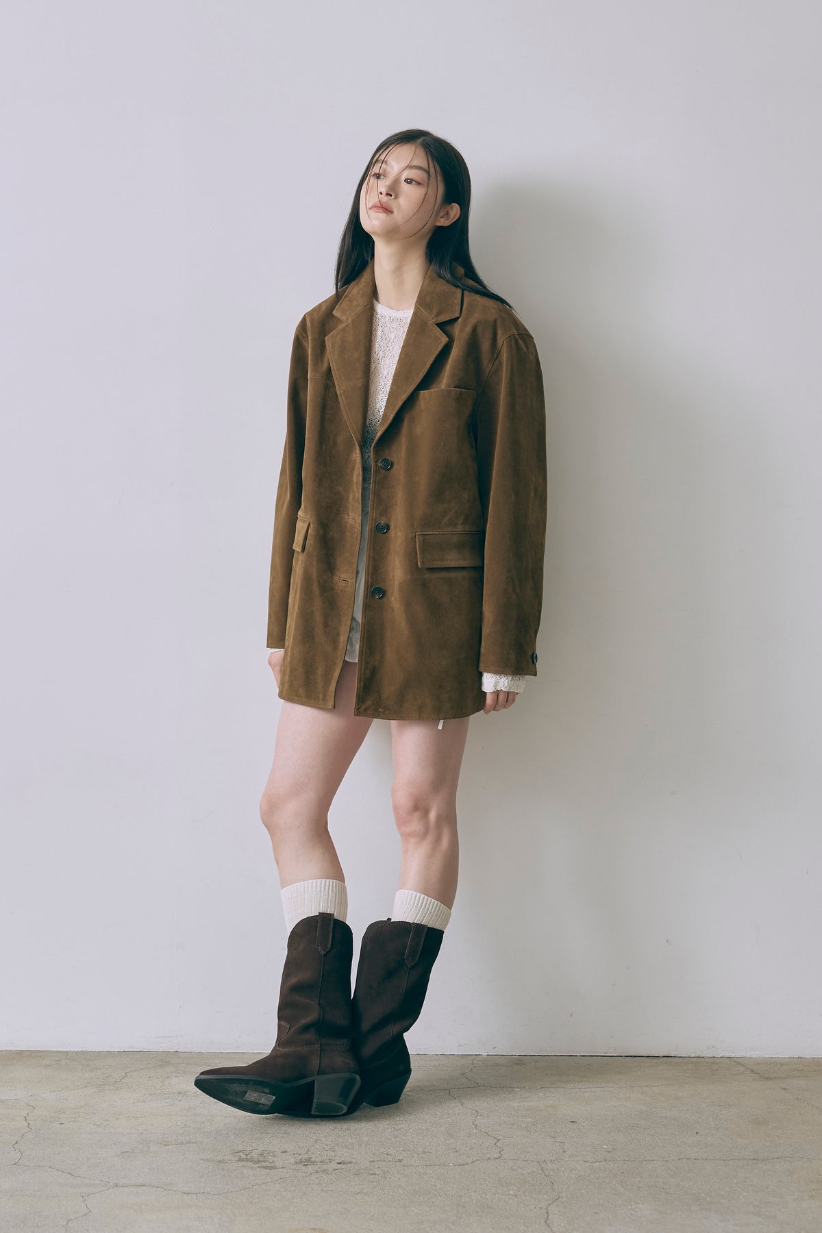 Vintage Suede Oversized Jacket