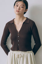 Fitted Rib Skipper Cardigan