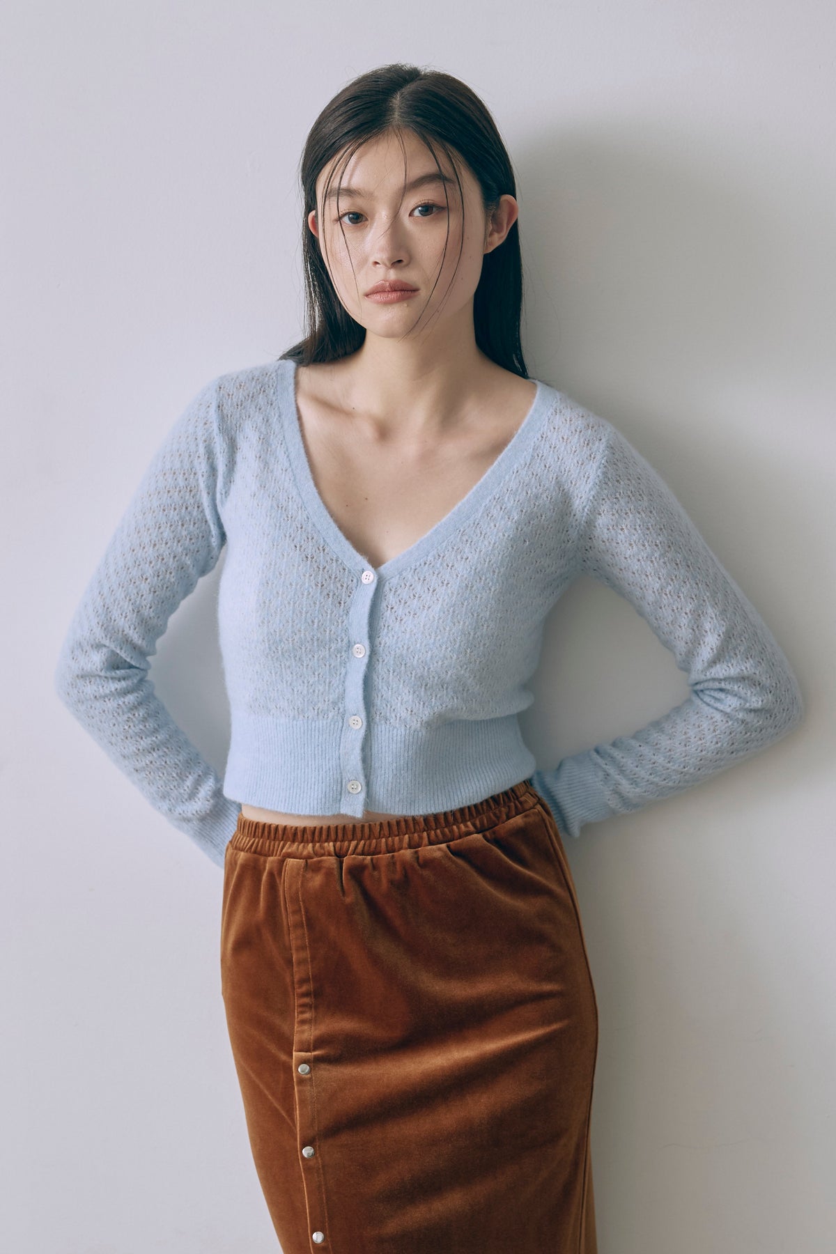 Cloud Touch Knit Cardigan ブルー