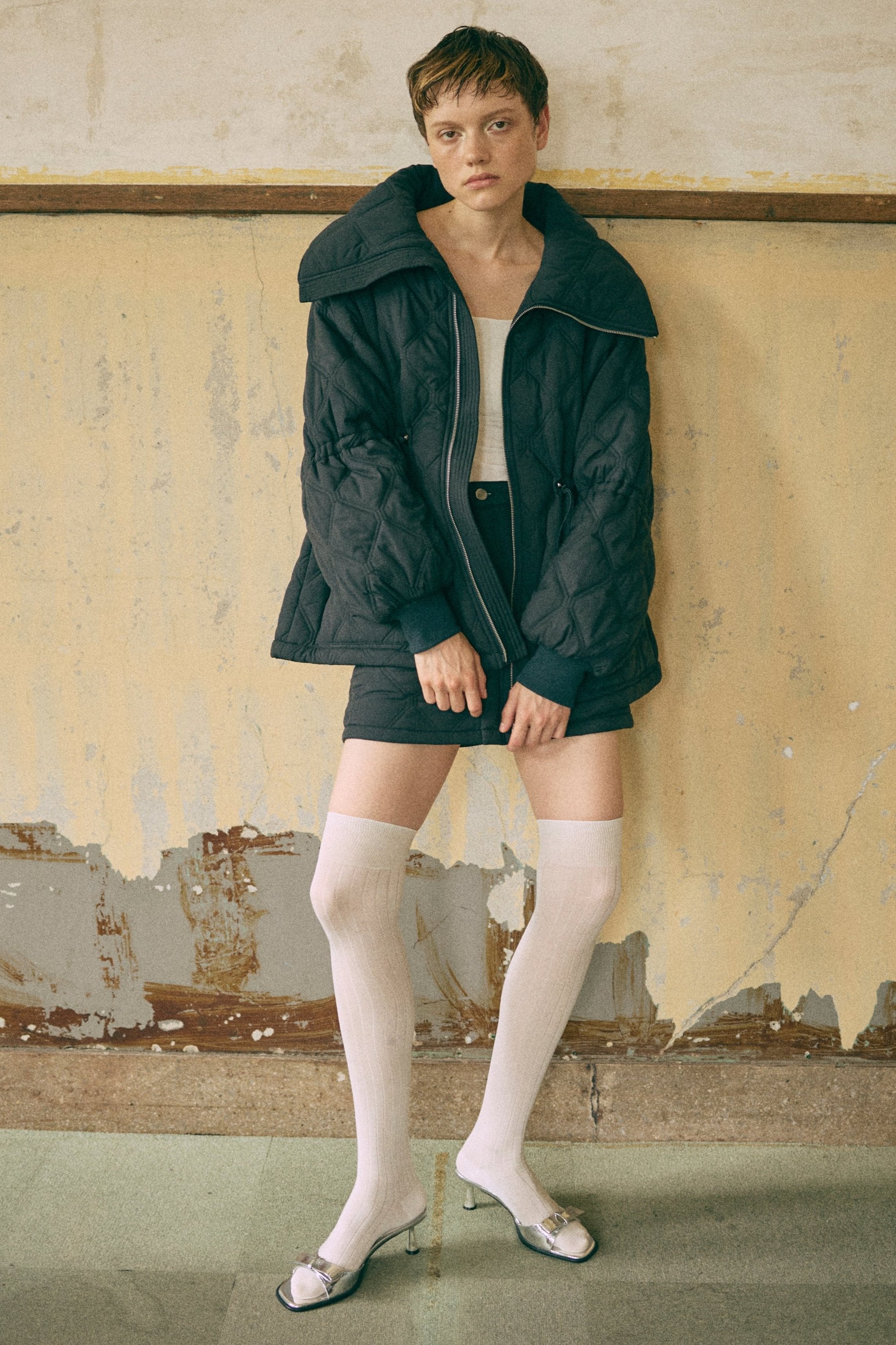 Big Collar Quilted Jacket – EN NEUME