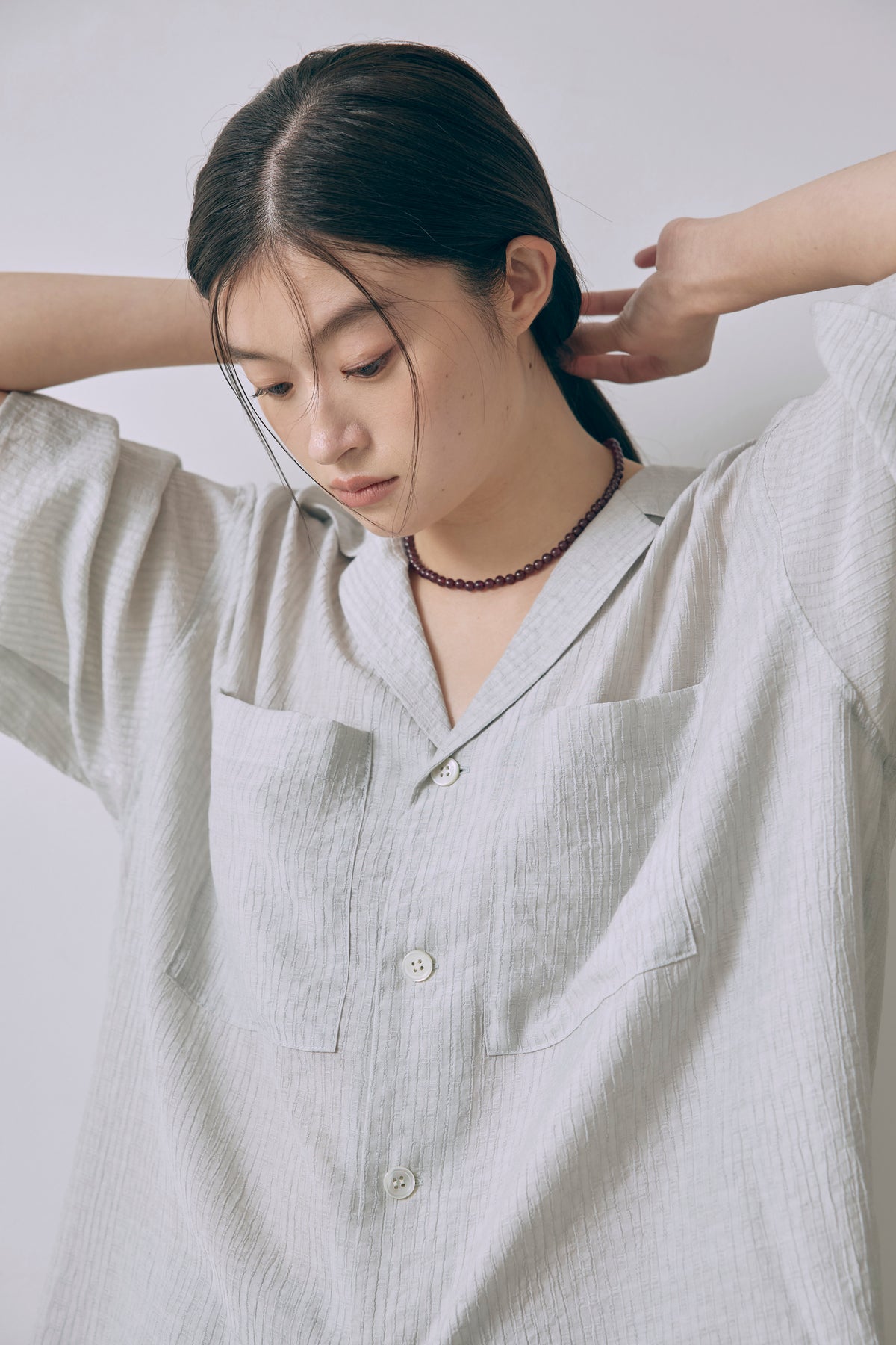 Sheer Stripe Big Shirt