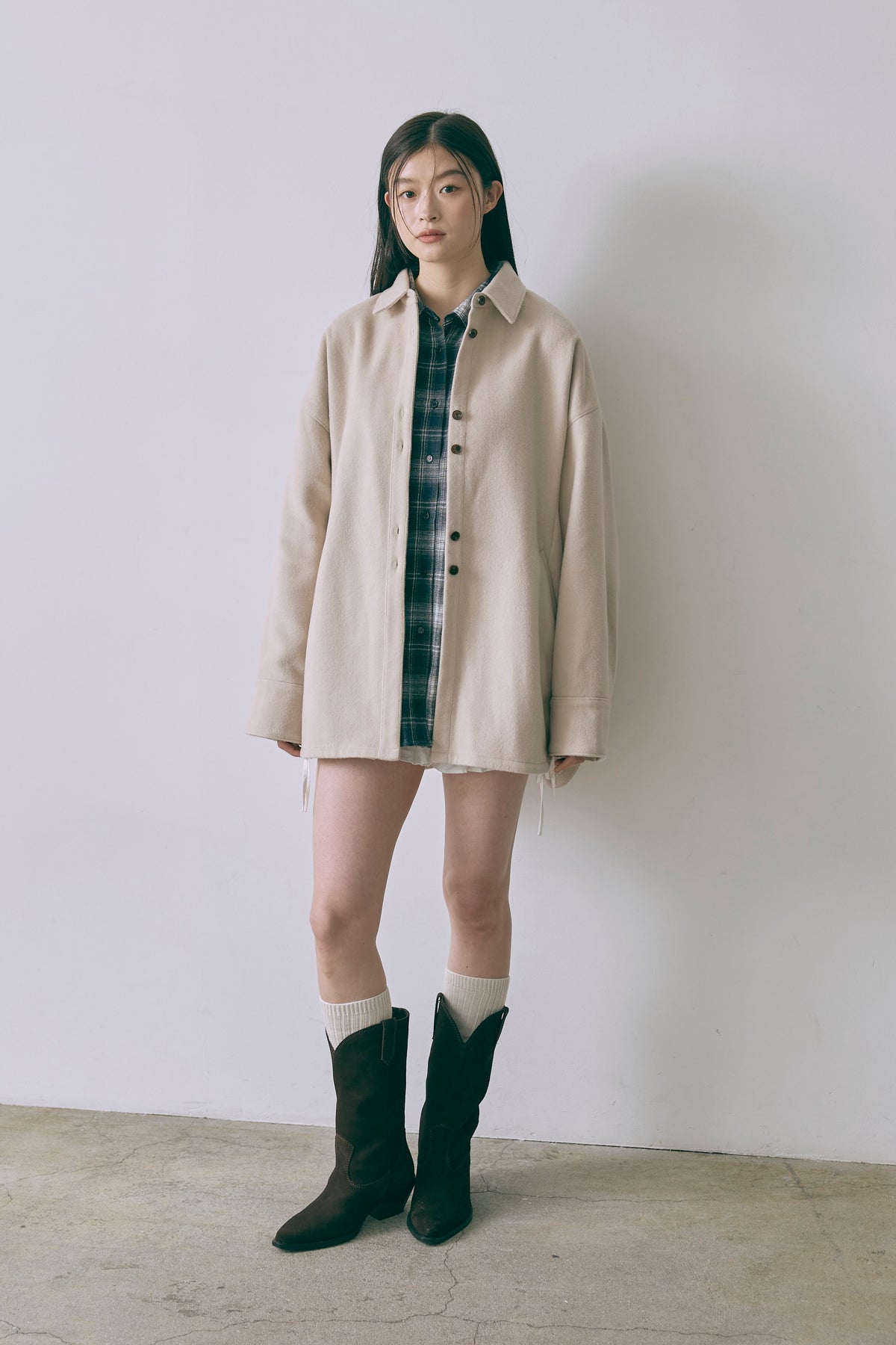 Wool Blend Over Shirt Jacket