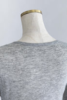 Soft Sheer Gathered Cardigan 杢グレー