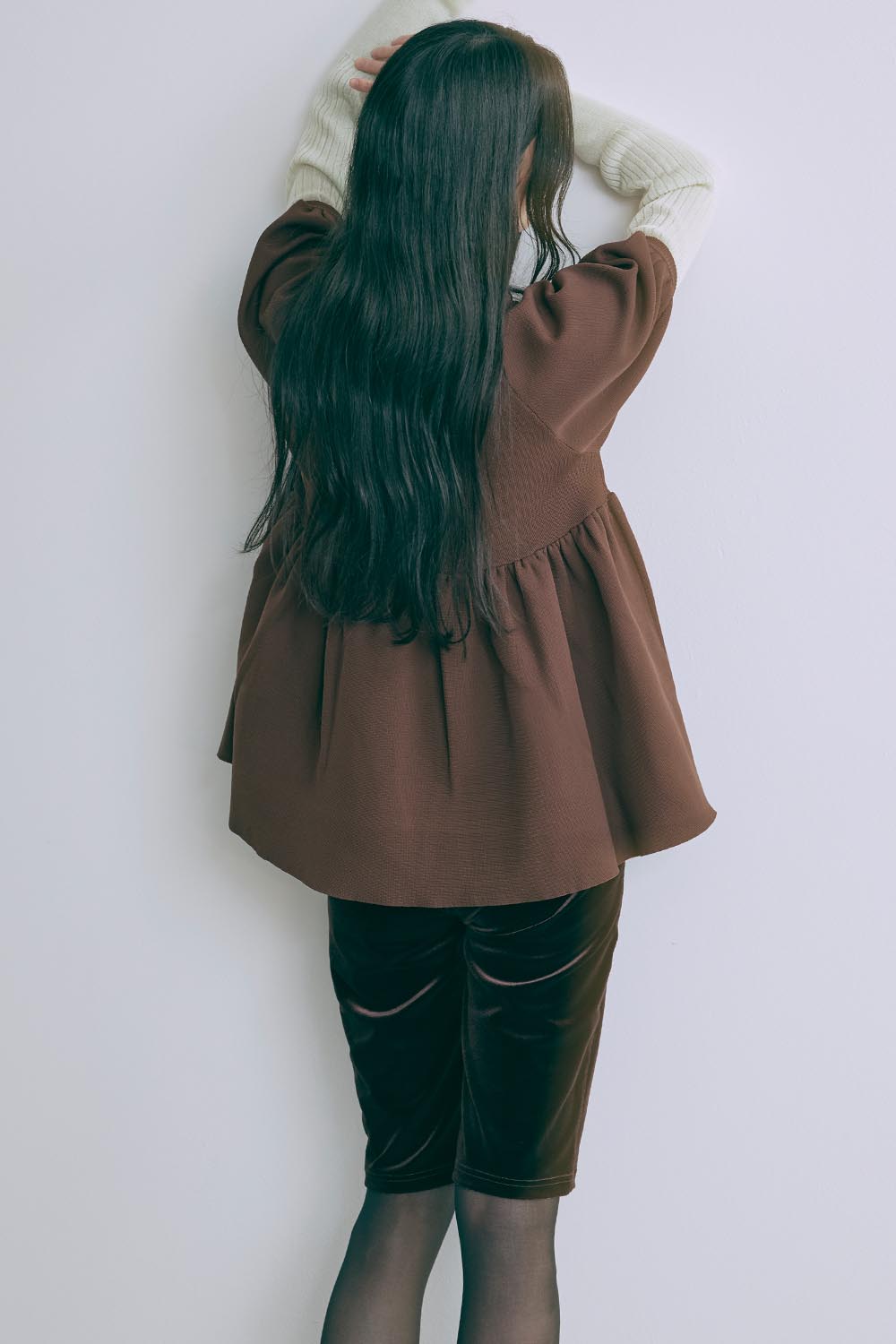Boat Neck Ribbed Sheer Knit ミント
