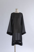 Sheer Dot Tunic ブラック
