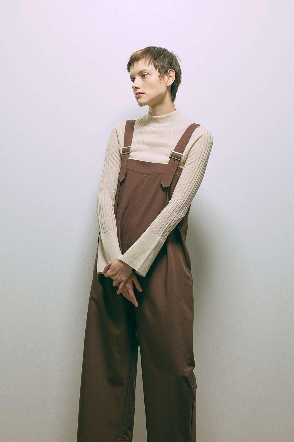 Belted Combinaison ブラウン model:178cm NADIA