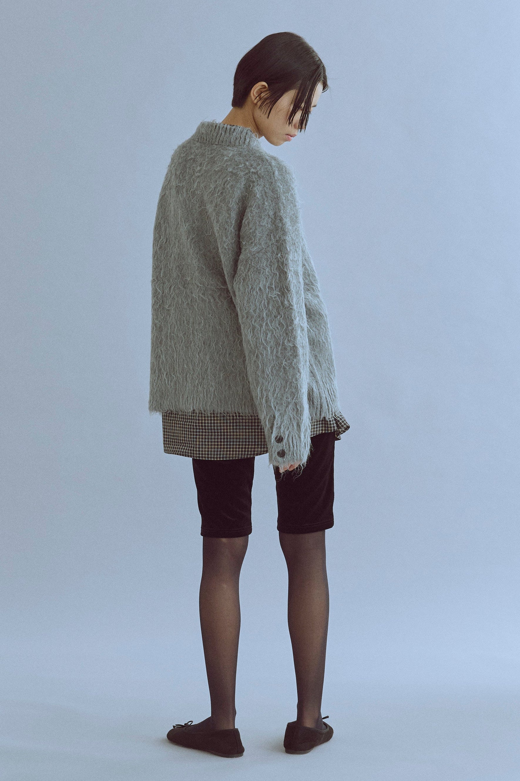 Brashed Shaggy Cardigan