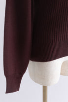 Crewneck Knit ＆ Rib Knit Bustier Set
