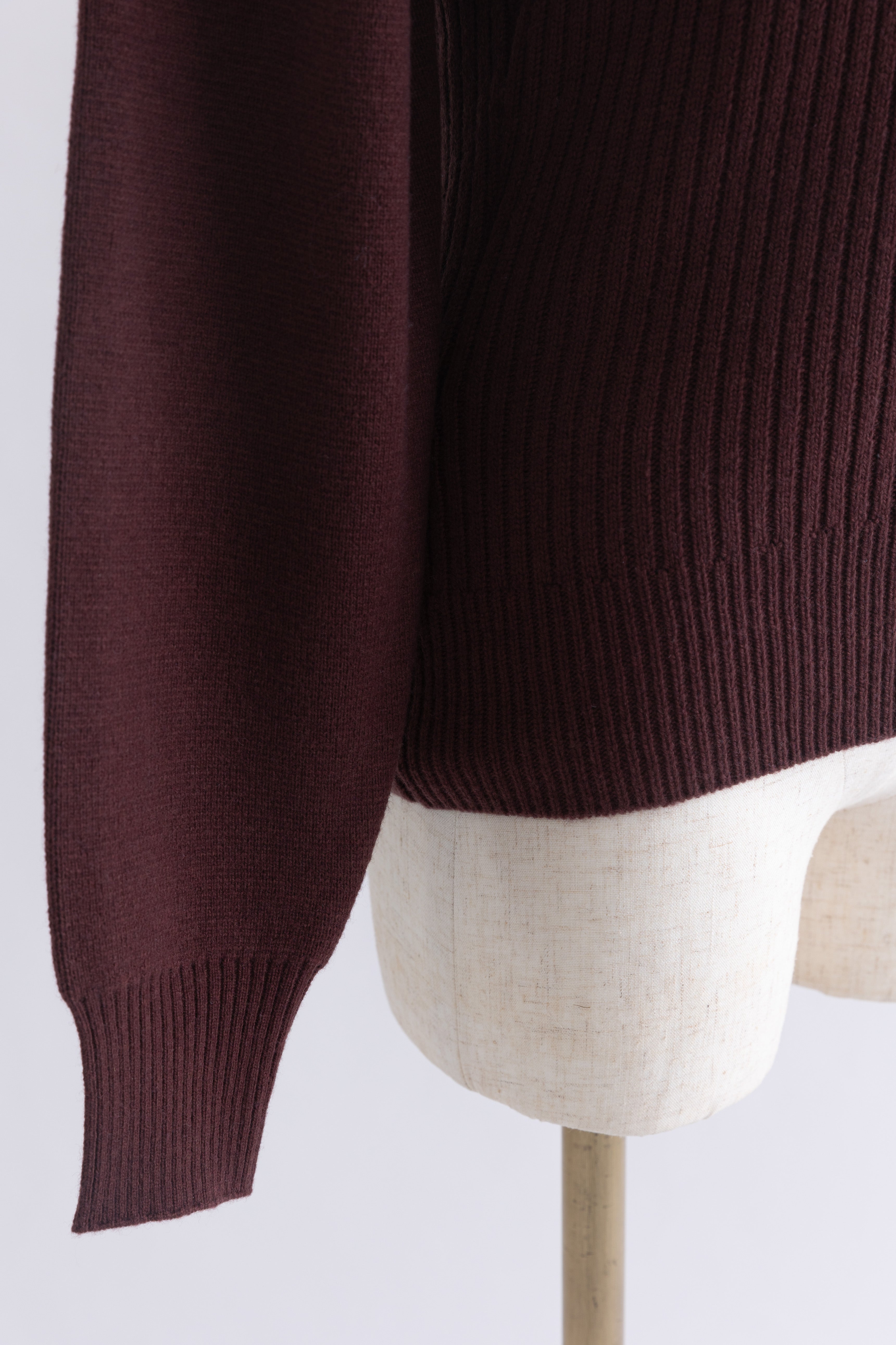 Crewneck Knit ＆ Rib Knit Bustier Set