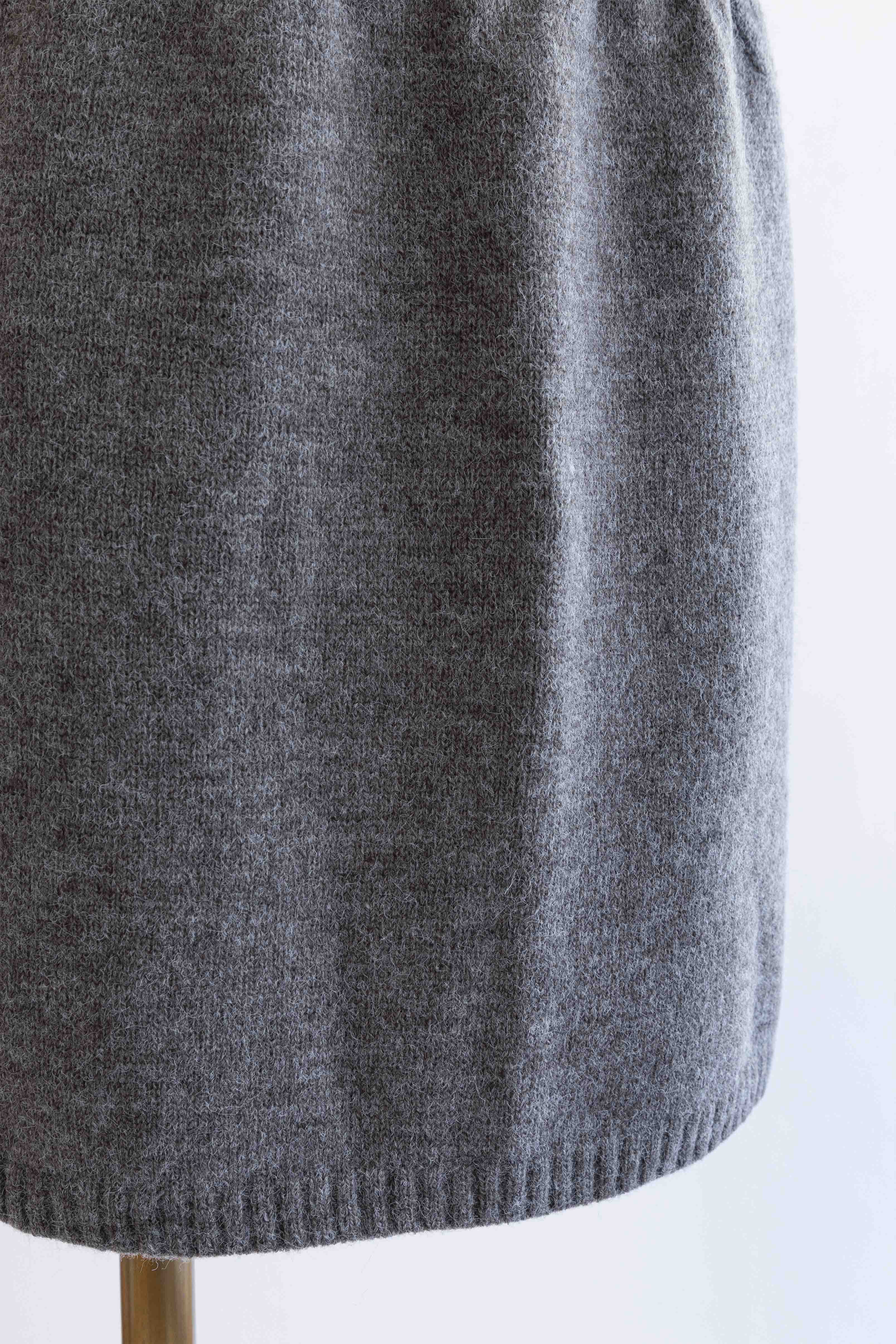 Alpaca-Touch Knit Mini Skirt