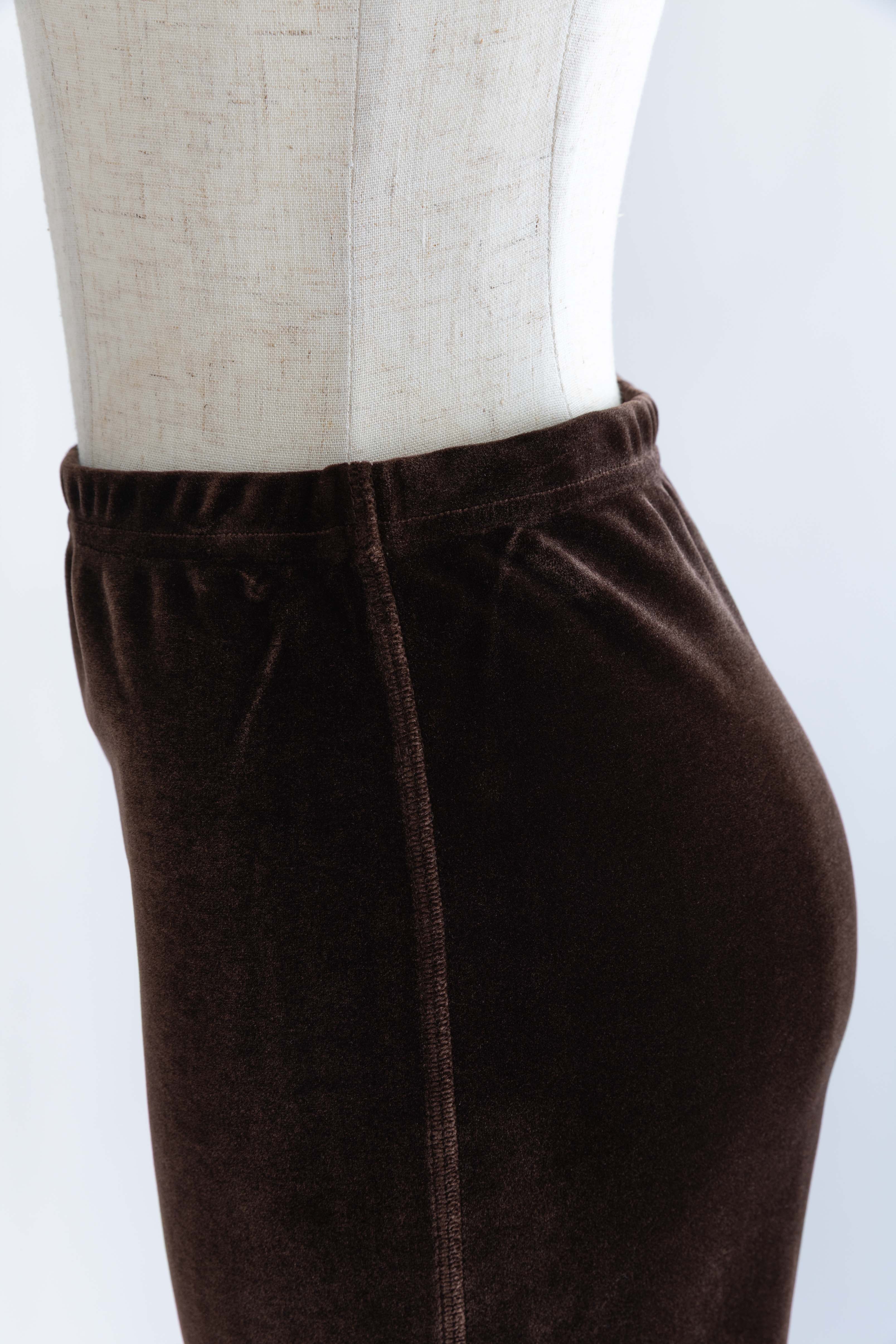 Velour Slim-Fit Biker Leggings