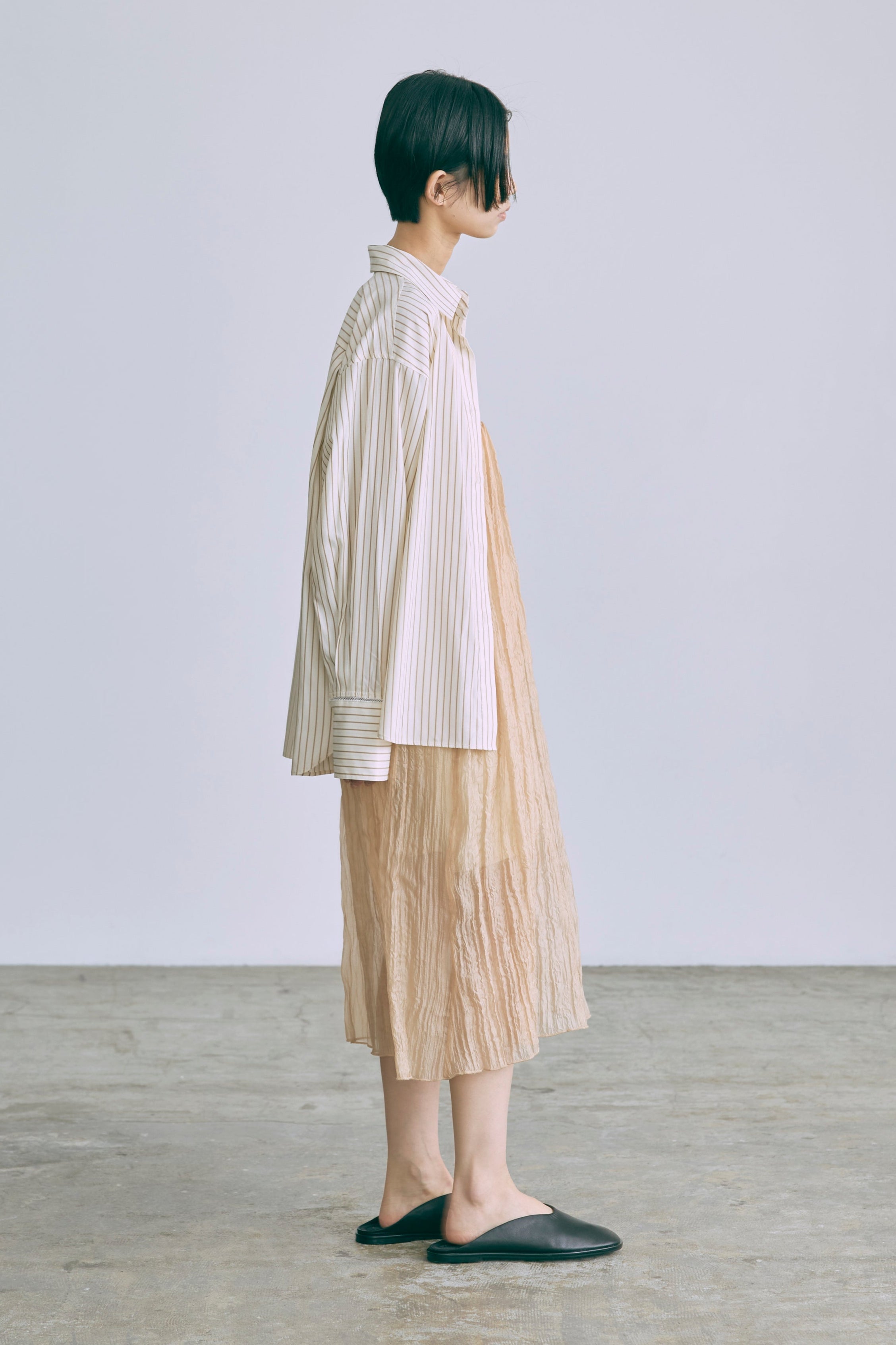 2Way Sheer Crinkled Skirt Dress