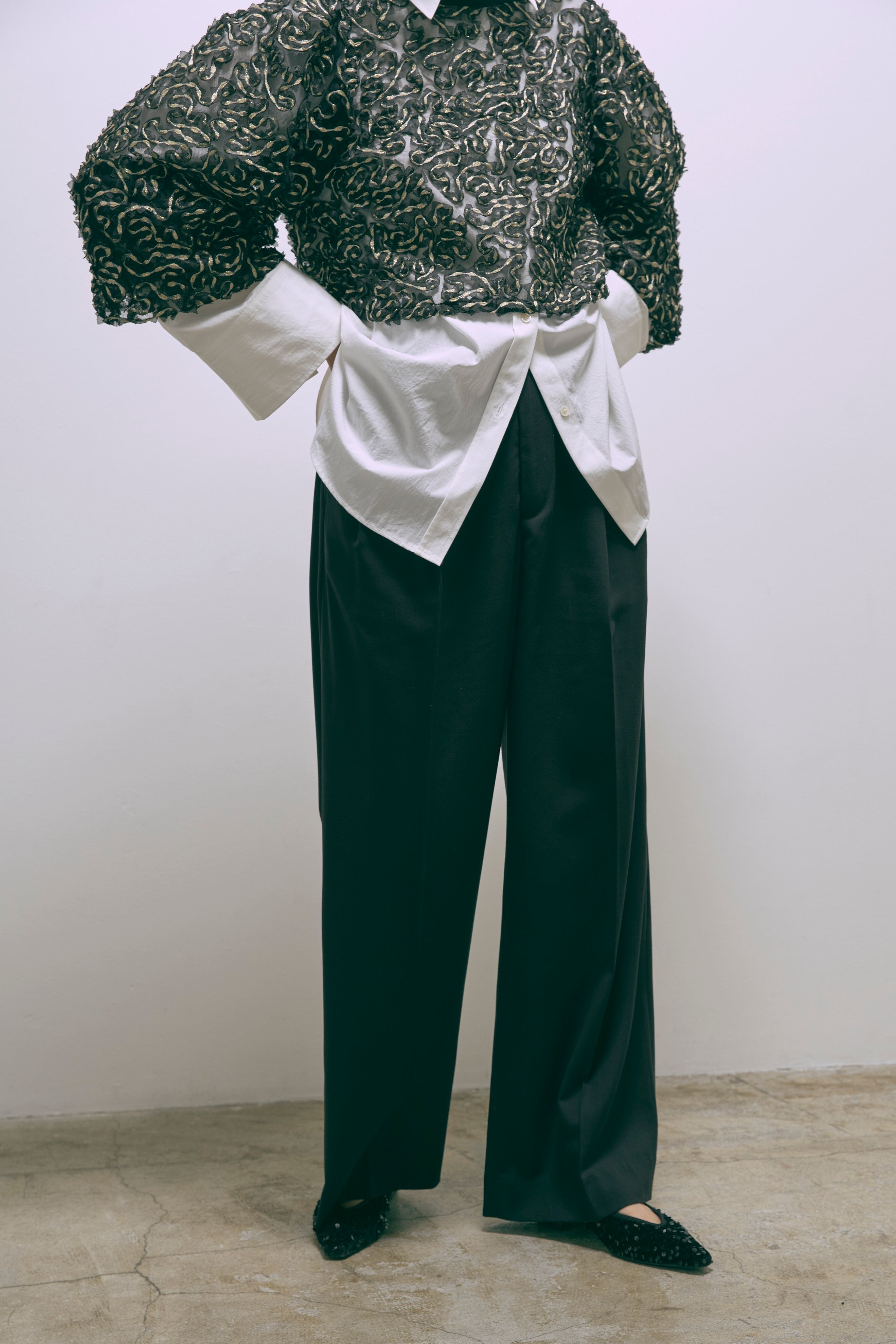 【Set Up】Semi-Wide Trousers ブラック size:1 model:170cm ANDO