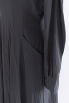 Volume Sleeve Soft Flare Dress チャコール
