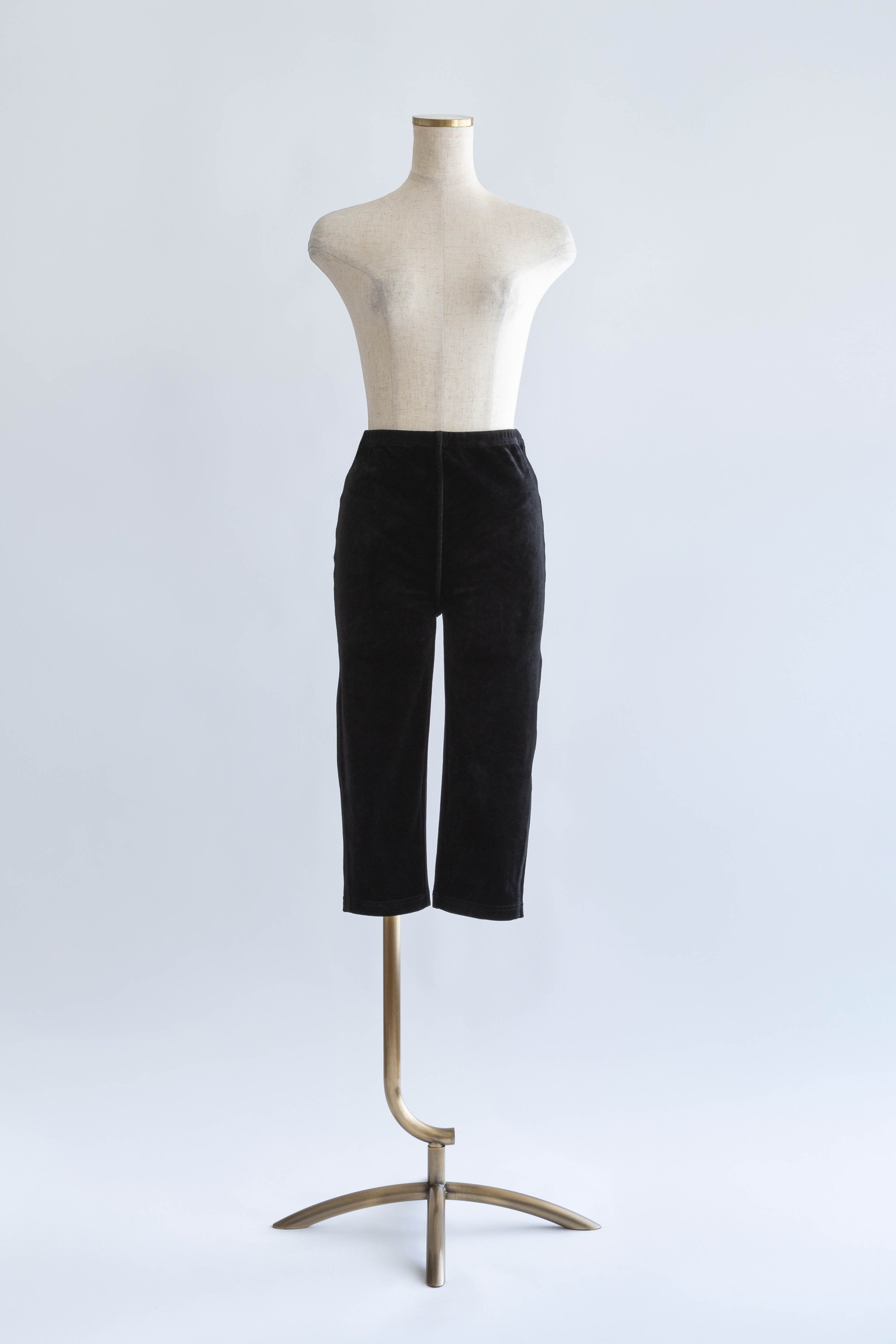 Velour Slim-Fit Biker Leggings