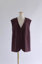 【Set Up】Faux Suede Gilet
