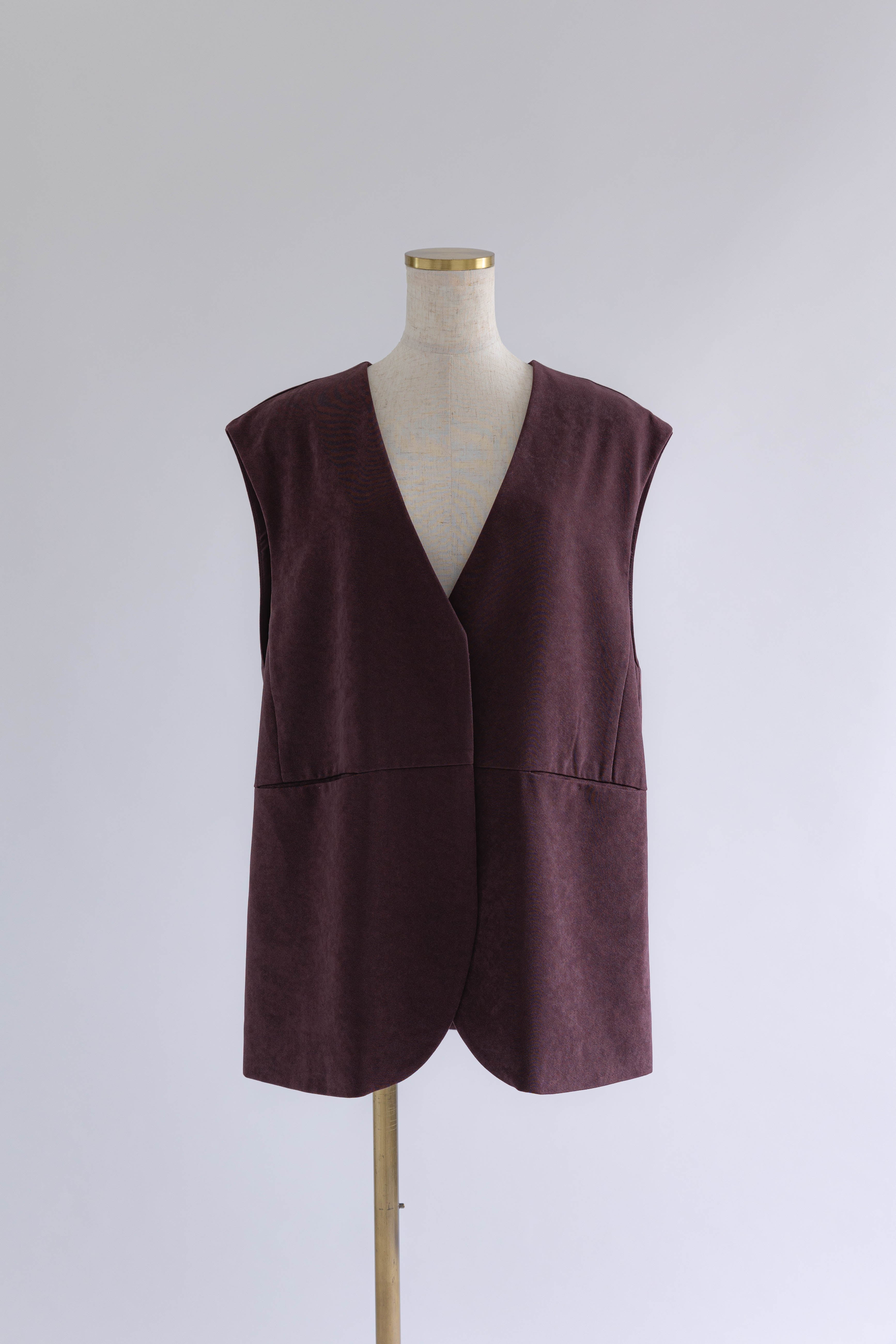 【Set Up】Faux Suede Gilet