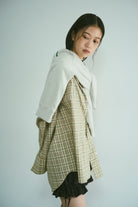 Satin Piping Checked Pajama Shirt