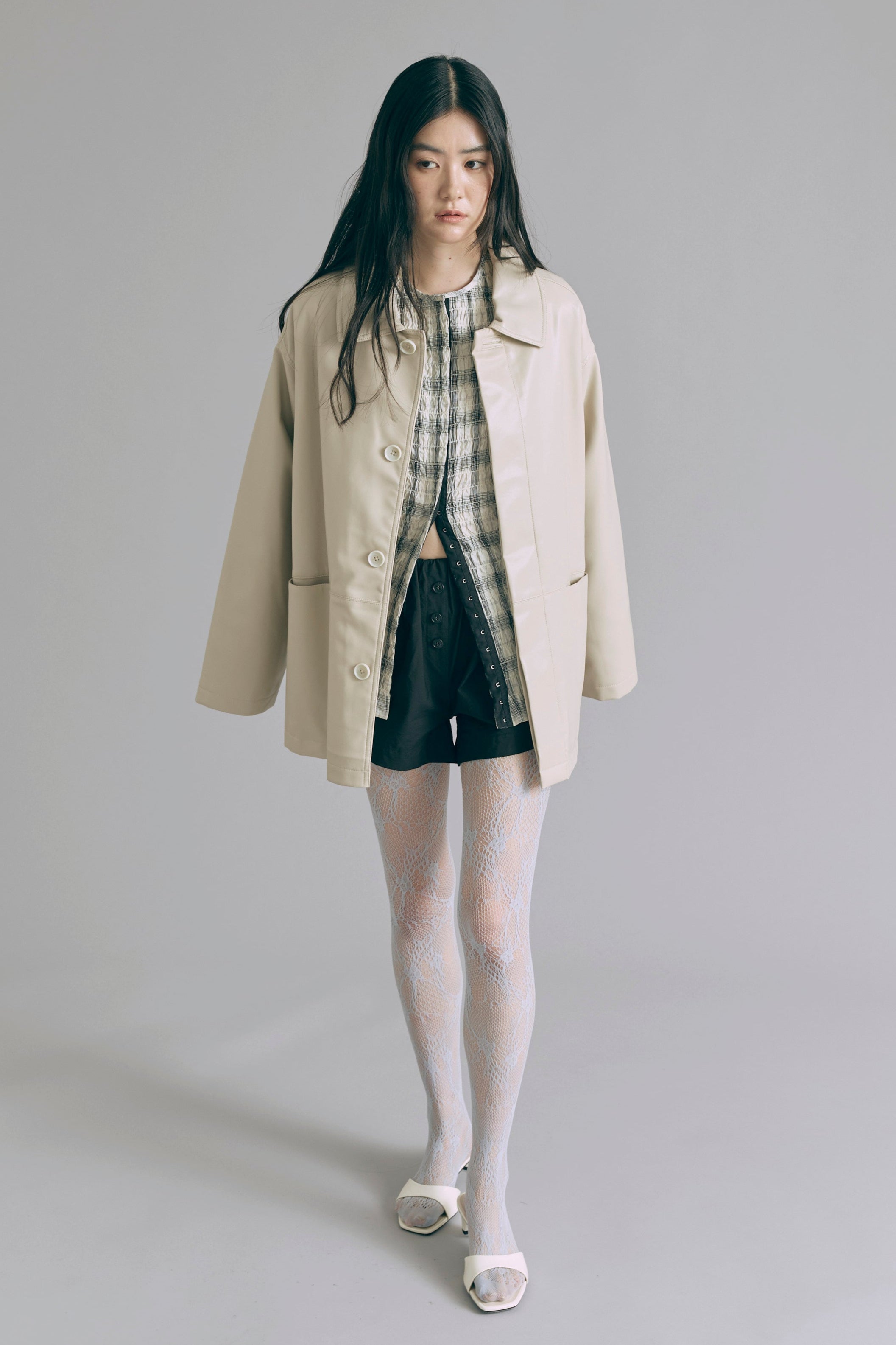 Faux Leather Over Jacket