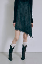 Polka Dot Satin Lace Cami Dress