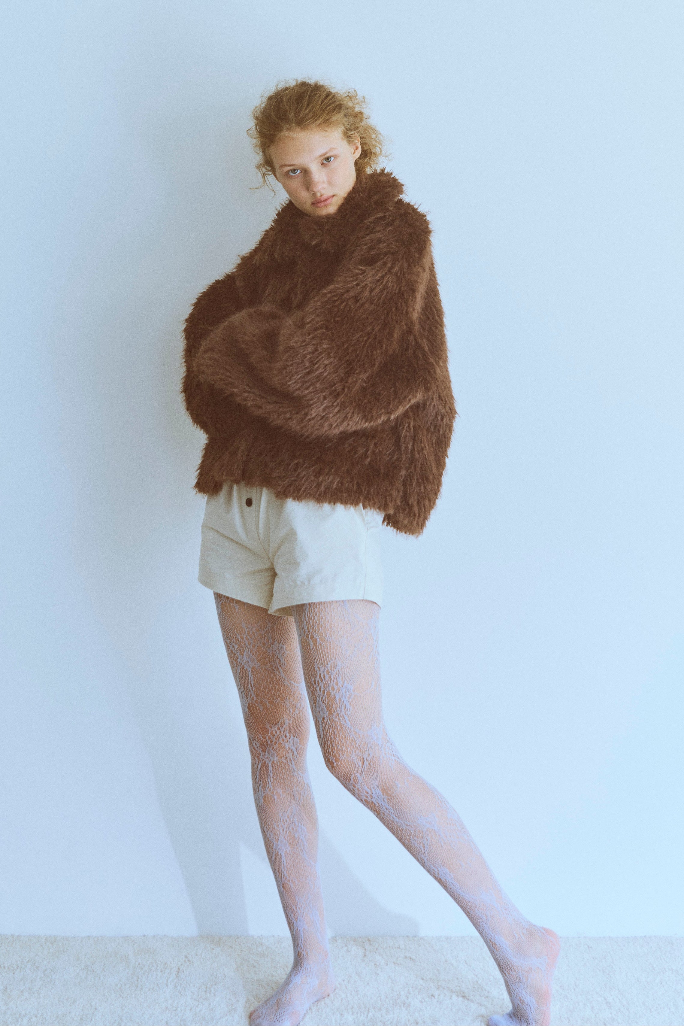 着用カラー:ブラウン  モデル身長:170㎝