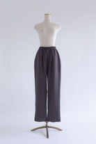 Satin Slit Pants チャコール